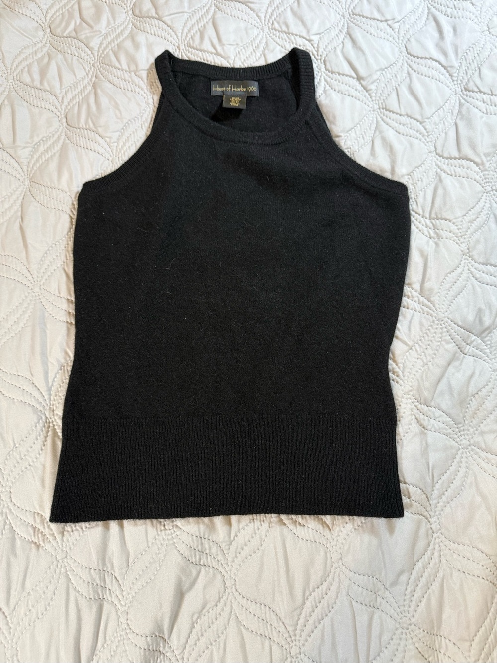 House of Harlow 1960 100%‎ Cashmere Black Sleeveless Sweater Tank XS